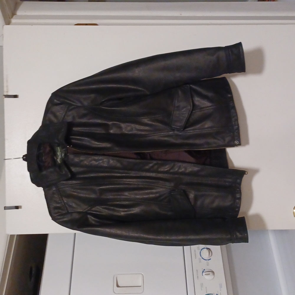 Eddie Bauer medium black leather jacket
